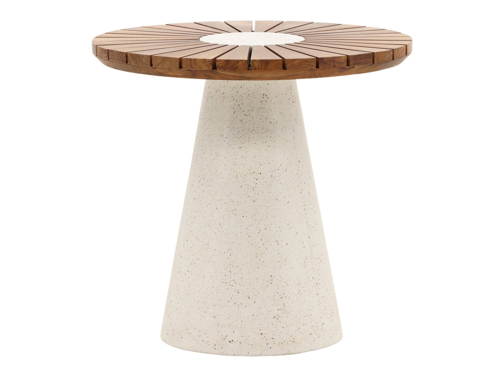Mia Natural/White Outdoor Side Table - Ornate Home