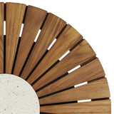 Mia Natural/White Outdoor Side Table - Ornate Home