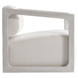 Mica White/Cream/Weathered Bone Fabric Swivel Chair - Ornate Home