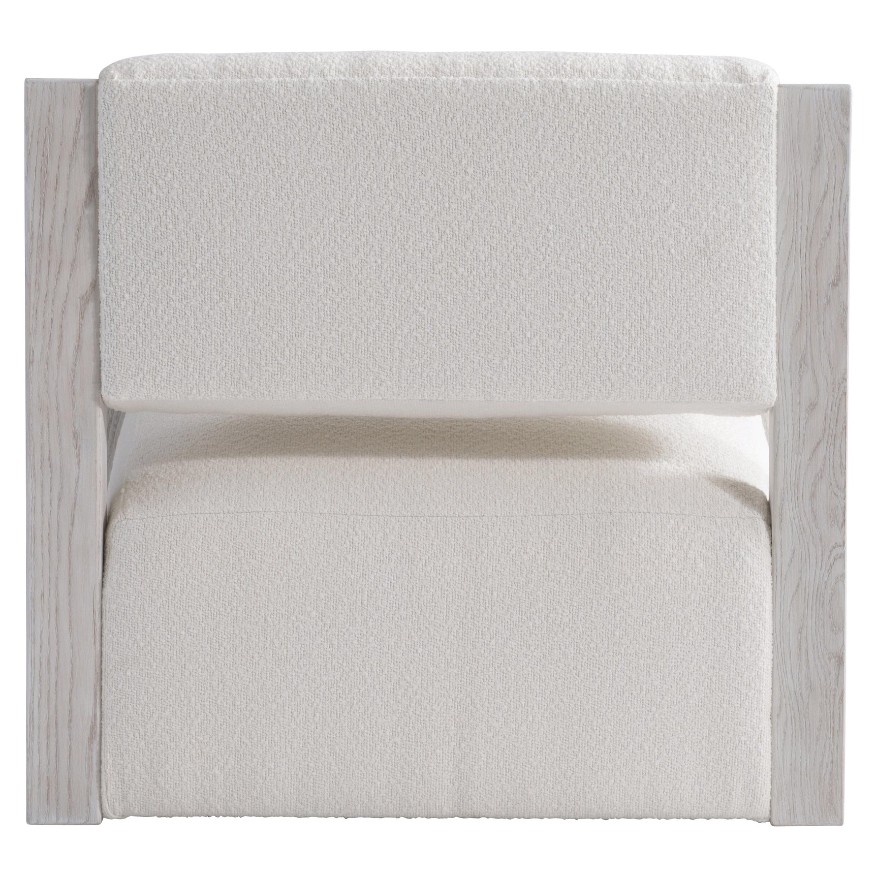 Mica White/Cream/Weathered Bone Fabric Swivel Chair - Ornate Home