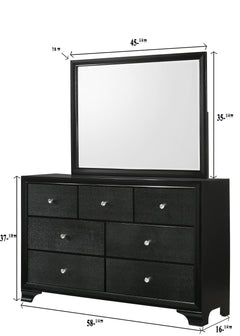 Micah Black LED Panel Bedroom Set - Ornate Home
