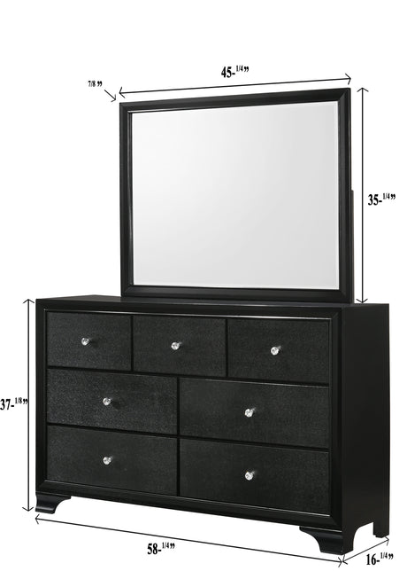 Micah Black LED Youth Panel Bedroom Set - Ornate Home