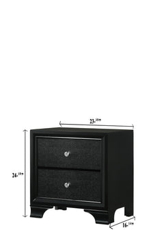 Micah Black LED Panel Bedroom Set - Ornate Home