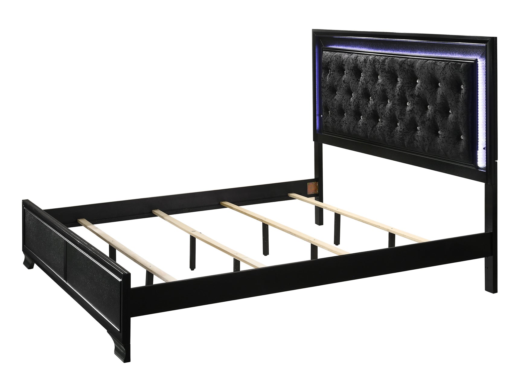 Micah Black LED Panel Bedroom Set - Ornate Home
