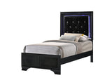 Micah Black LED Youth Panel Bedroom Set - Ornate Home