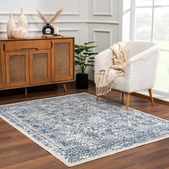 Michie Blue Area Rug - Clearance - Ornate Home