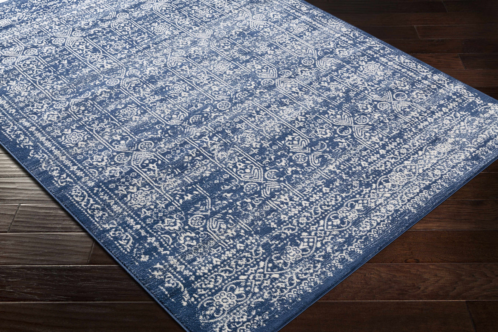 Michie Dark Blue Area Rug - Clearance - Ornate Home