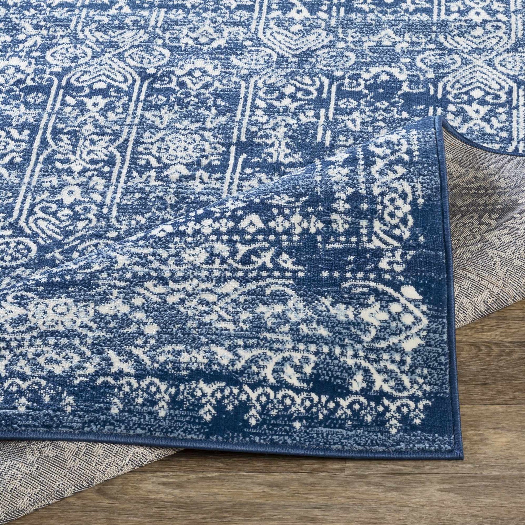 Michie Dark Blue Area Rug - Clearance - Ornate Home