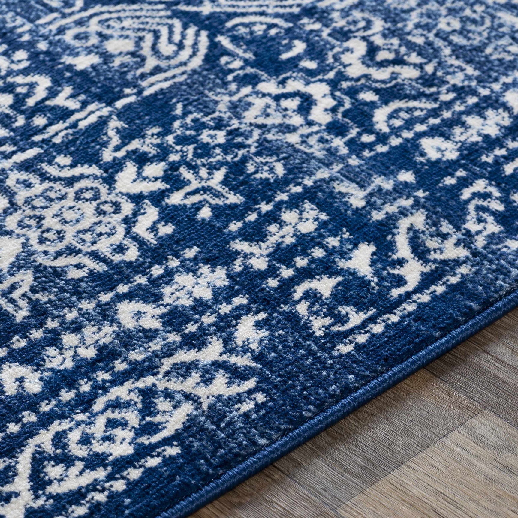Michie Dark Blue Area Rug - Clearance - Ornate Home