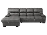 Michigan Dark Gray 2-Piece Sectional with Left Chaise - Ornate Home