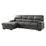 Michigan Dark Gray 2-Piece Sectional with Left Chaise - Ornate Home