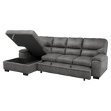 Michigan Dark Gray 2-Piece Sectional with Left Chaise - Ornate Home