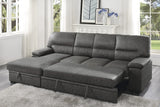 Michigan Dark Gray 2-Piece Sectional with Left Chaise - Ornate Home