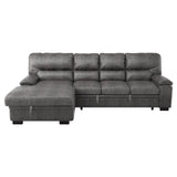 Michigan Dark Gray 2-Piece Sectional with Left Chaise - Ornate Home