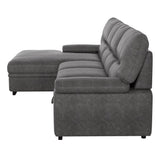 Michigan Dark Gray 2-Piece Sectional with Left Chaise - Ornate Home