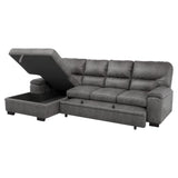 Michigan Dark Gray 2-Piece Sectional with Left Chaise - Ornate Home