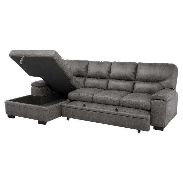 Michigan Dark Gray 2-Piece Sectional with Left Chaise - Ornate Home
