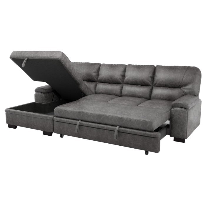 Michigan Dark Gray 2-Piece Sectional with Left Chaise - Ornate Home