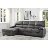 Michigan Dark Gray 2-Piece Sectional with Left Chaise - Ornate Home