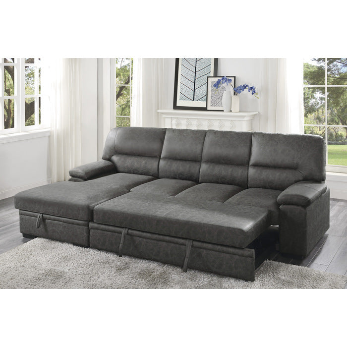 Michigan Dark Gray 2-Piece Sectional with Left Chaise - Ornate Home