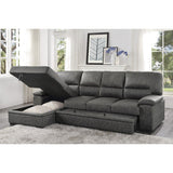 Michigan Dark Gray 2-Piece Sectional with Left Chaise - Ornate Home