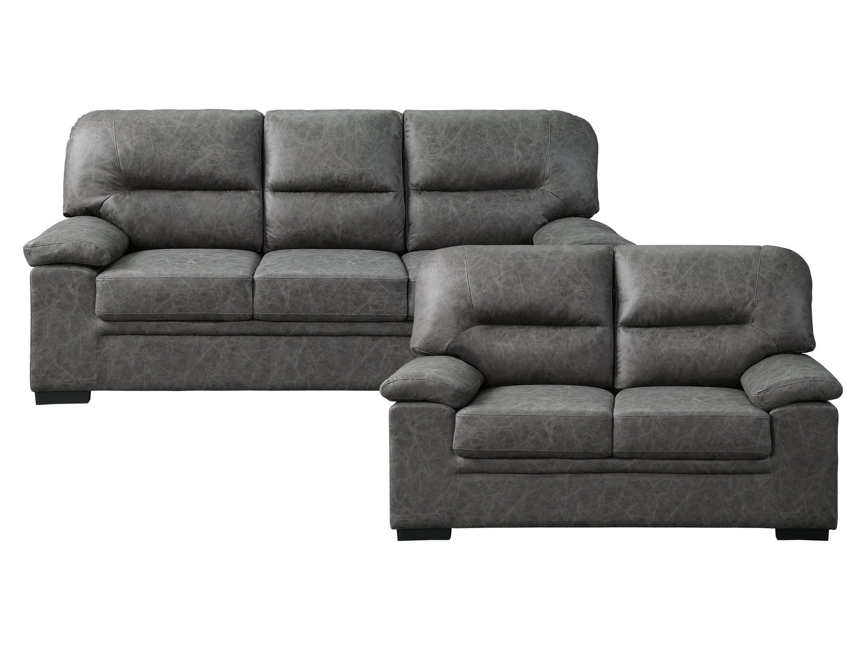 Michigan Dark Gray Sofa & Loveseat - Ornate Home