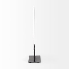 Micra Matte Black 13.4"H Metal Decorative Object on a Stand - Ornate Home