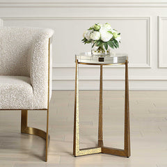 Midas Antique Gold Accent Table - Ornate Home