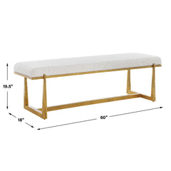Midas Antique Gold Bench - Ornate Home