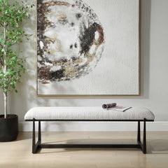 Midas Black Long Bench - Ornate Home