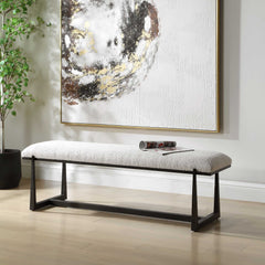 Midas Black Long Bench - Ornate Home