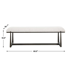 Midas Black Long Bench - Ornate Home