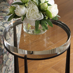 Midas Dark Bronze Round Accent Table - Ornate Home