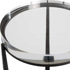 Midas Dark Bronze Round Accent Table - Ornate Home
