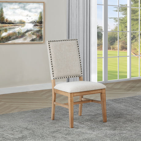 Middleton Beige Upholstered Dining Side Chair (Set of 2) - Ornate Home