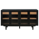 Middleton Black 4-door Sideboard Server with Dual Drawers - Ornate Home