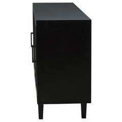 Middleton Black 4-door Sideboard Server with Dual Drawers - Ornate Home