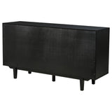 Middleton Black 4-door Sideboard Server with Dual Drawers - Ornate Home