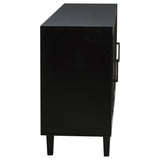 Middleton Black 4-door Sideboard Server with Dual Drawers - Ornate Home