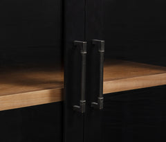 Middleton Black 4-door Sideboard Server with Dual Drawers - Ornate Home