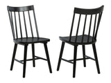 Middleton Black Solid Wood Dining Side Chair (Set of 2) - Ornate Home