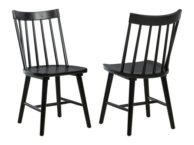 Middleton Black Solid Wood Dining Side Chair (Set of 2) - Ornate Home