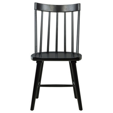 Middleton Black Solid Wood Dining Side Chair (Set of 2) - Ornate Home