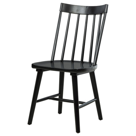 Middleton Black Solid Wood Dining Side Chair (Set of 2) - Ornate Home