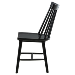 Middleton Black Solid Wood Dining Side Chair (Set of 2) - Ornate Home