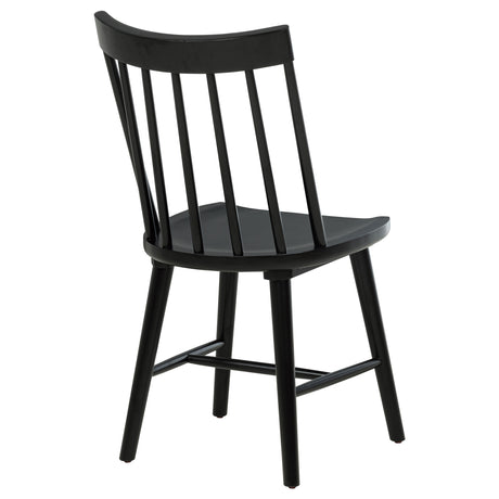 Middleton Black Solid Wood Dining Side Chair (Set of 2) - Ornate Home