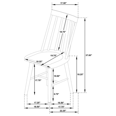 Middleton Brown Solid Wood Dining Side Chair (Set of 2) - Ornate Home