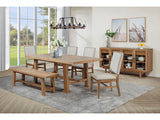 Middleton Brown and Beige 6-piece Extension Leaf Dining Set - Ornate Home