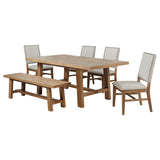 Middleton Brown and Beige 6-piece Extension Leaf Dining Set - Ornate Home