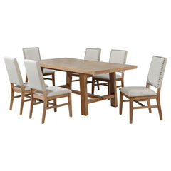 Middleton Brown and Beige 7-piece Extension Leaf Dining Set - Ornate Home